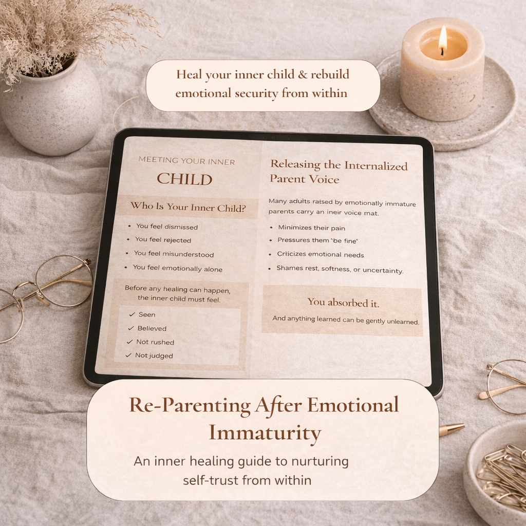 Healing From Emotional Immature Parents: Re-Parenting After Emotional Immaturity + Notion Emotional Toolkit Bundle